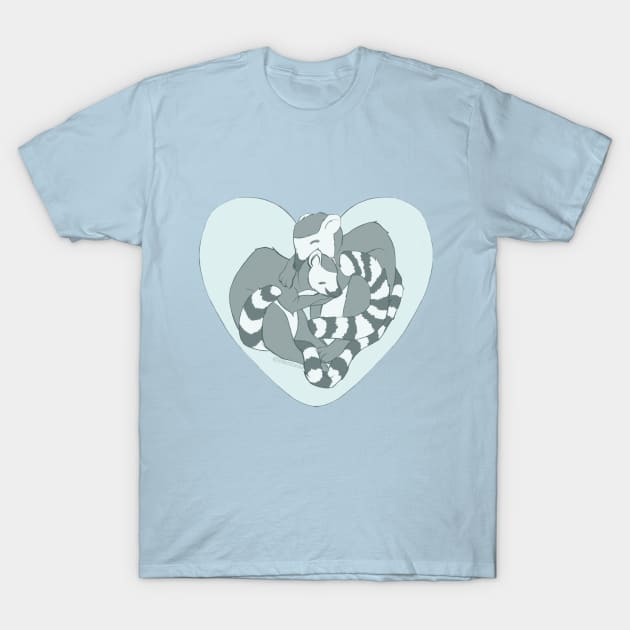 Lemurs in love T-Shirt by Anastisova